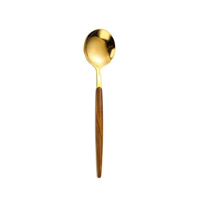 Stainless steel cutlery - Gold Spoon L
