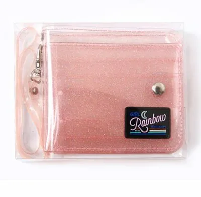 Shiny lanyard Student Wallet Pink - Shop at LoveMi