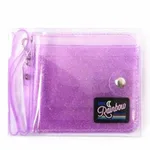Shiny lanyard Student Wallet - Purple