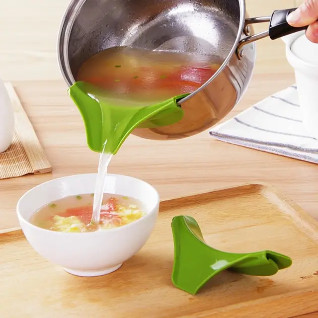 Silicone Soup Funnel Kitchen Gadget Tools Green 3Pc - Shop at LoveMi