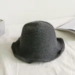 Pure color casual knit hat - Dark Grey