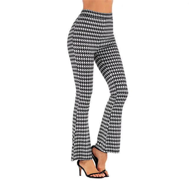 Women Leggings high waist pants leather women's Plush pants Black Plaid - Shop at LoveMi