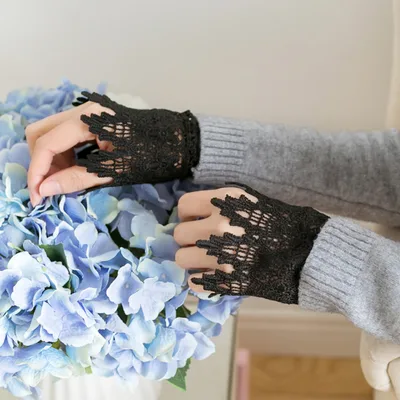 Lace hollow sleeves Black - Shop at LoveMi
