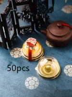 Hand painted egg yolk crisp food packaging box - Golden Box
