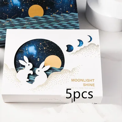 Hand painted egg yolk crisp food packaging box Jade Rabbit Box - Shop at LoveMi