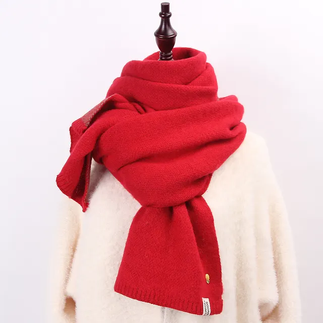 Thick warm scarf shawl - Red