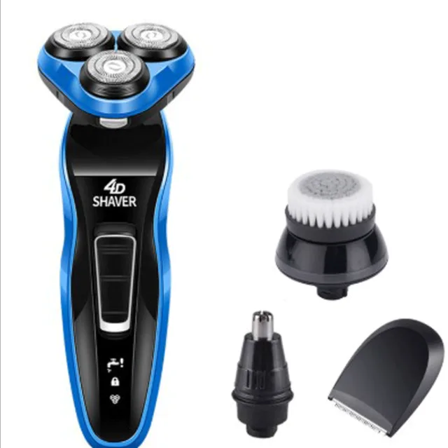 Full body washing 4D electric shaver - Blue Black