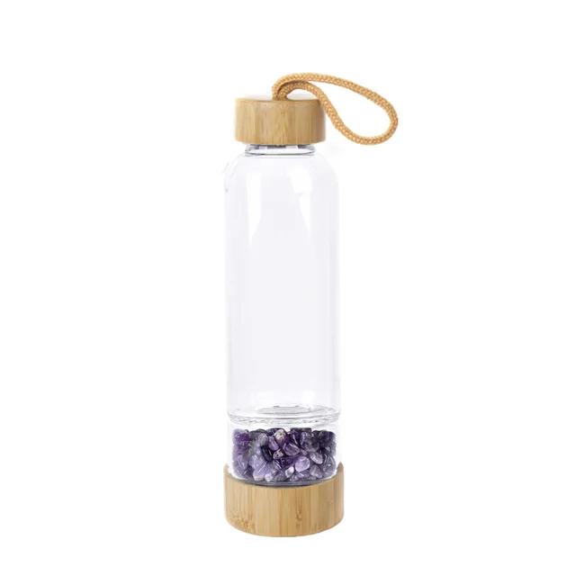 Natural crystal gravel water bottle Lapis Lazuli - Shop at LoveMi