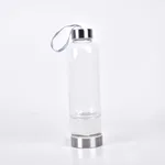 Natural crystal gravel water bottle - Silver Empty Cup