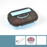 Elementary School Lunch Box With lid Separated Insulated Lunch Box - Blue