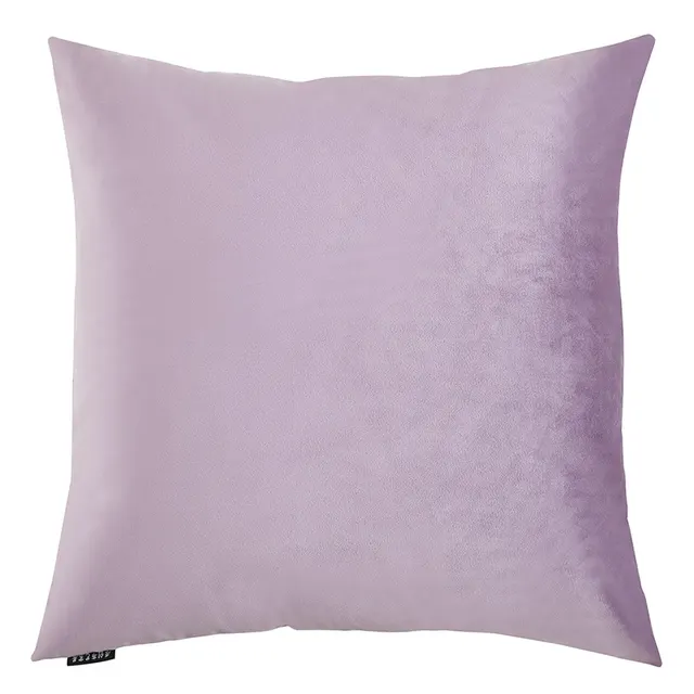 Nordic solid velvet sofa pillow - Light Purple