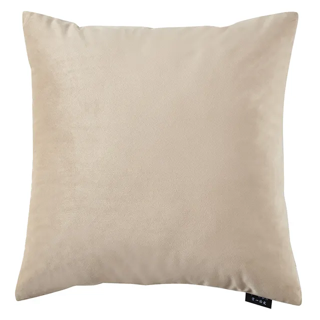 Nordic solid velvet sofa pillow - Warm Sand