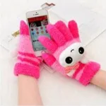 Student cotton touch screen gloves - Rose Red