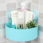 Triangle suction cup bathroom rack - Blue