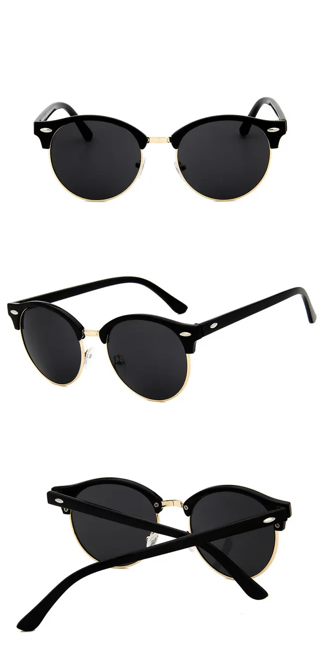 Mi Nail Retro Fashionable Eye Protection Sunglasses - All Grey