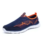 Net Shoes Men's Hollow Sole Breathable Men's Shoes Couple Mesh Lazy Shoes - Blue