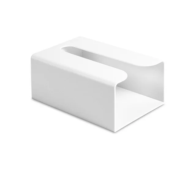 Kitchen tissue box seamless wall-mounted - White