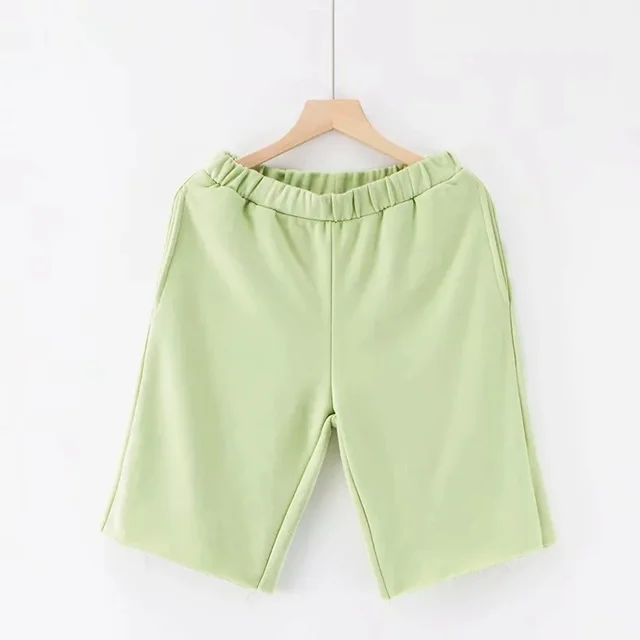 Women's loose track shorts - Light Green
