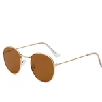 All-match metal round sunglasses - C4
