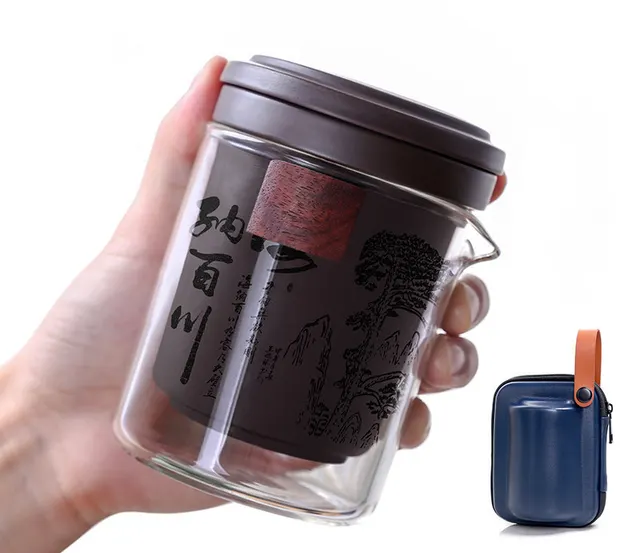 Portable tea set travel quick-off cup simple pot