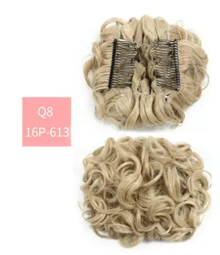 Hair Wig Bun Head Simulates Chemical Fiber High Temperature Silk Hair - Q8