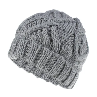 Woollen knitted hat Grey - Shop at LoveMi