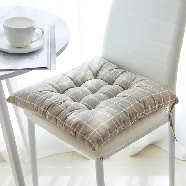 Summer Chair Cushion - Grey Grid