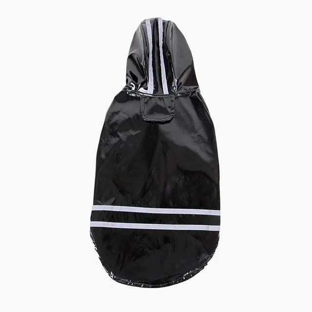Pet PU reflective hooded raincoat Black - Shop at LoveMi