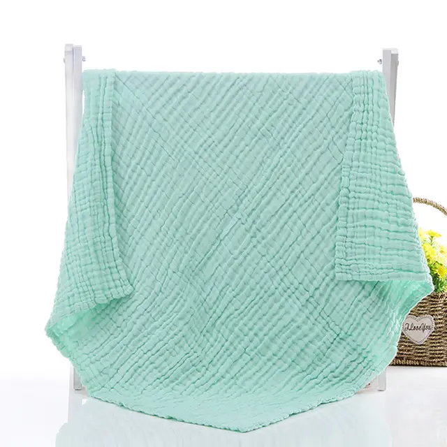 Plain gauze bath towel - Green