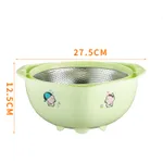 Double stainless steel drain basket - Green