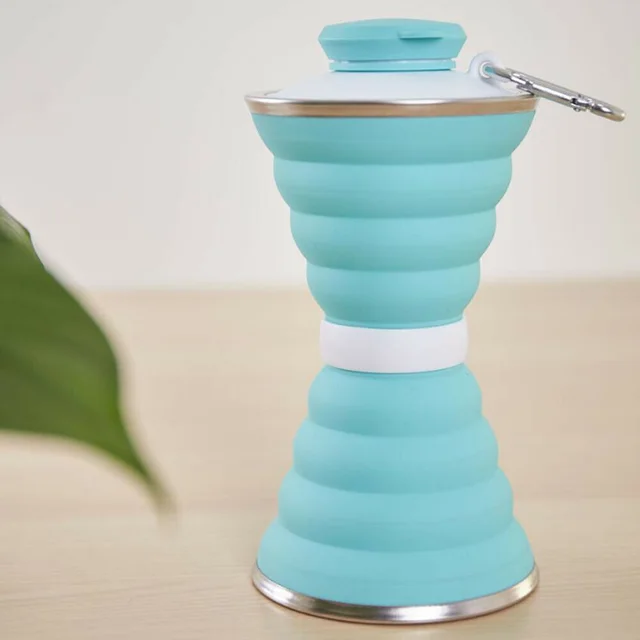Folding cup silicone portable - Light Green