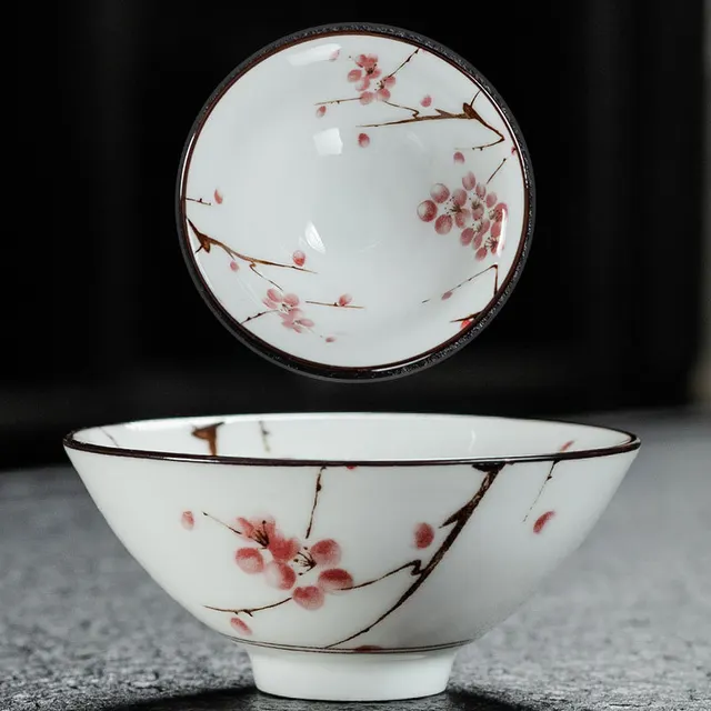 Blue and White Porcelain Tea Cup Ceramic Hat Cup - O
