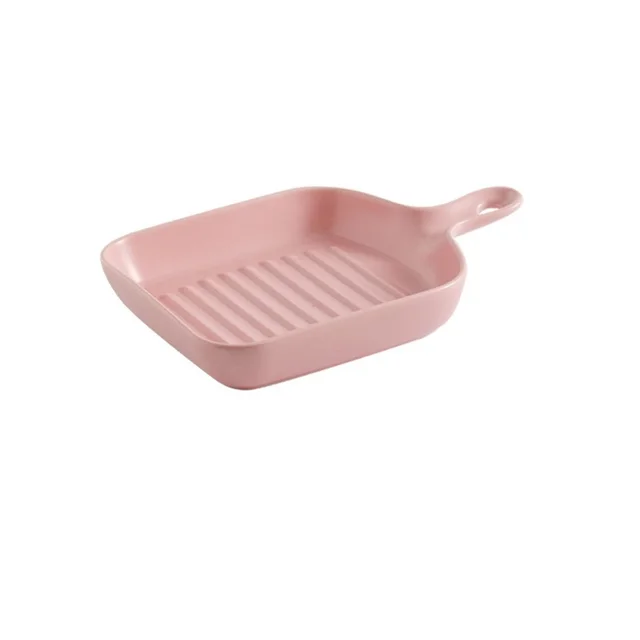 Handle ceramic plate - Pink