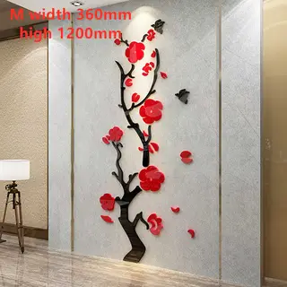 Acrylic mirror wall sticker - A Red M Size