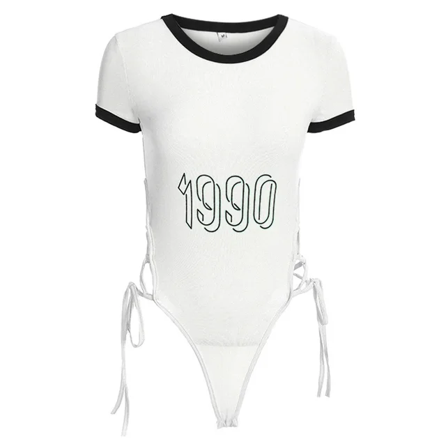 Letter base shaping bodysuit White - Shop at LoveMi