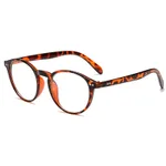 Double nail round frame anti-blue glasses frame - Blue