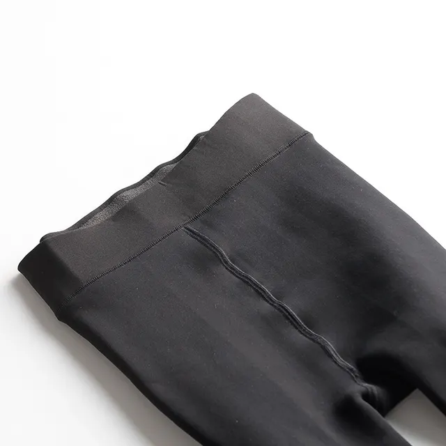 Light leg socks artifact flesh-colored plus velvet thick skin leggings - Black