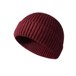 Retro Solid Color Adult Melon Hat - Red