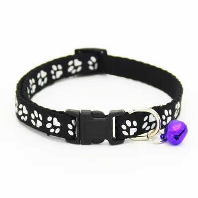 The pet cat wears a bell collar Black M - Shop at LoveMi