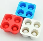 Silicone Ice Maker Mould Bar Party Drink Ice Tray Cool Shape Ice Cube Freeze Mold 4-Cup Ice Mold Cup - Random Color
