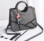 Women's bags new bag women's European and American big bag fashion women's bag slung slung single-shoulder handbag - Grey