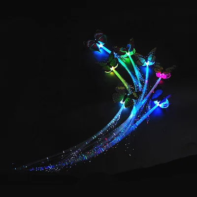 LED Flashing Hair Braid Glowing Luminescent Hairpin Hair Ornament Girls LED Novetly Toys New Year Party Christmas Colorful Bfl Braids - Shop at LoveMi