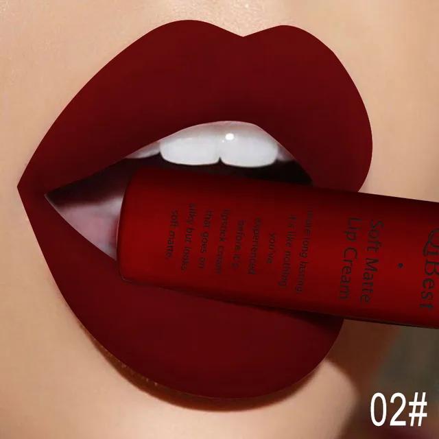 Qibest makeup brand matte lipstick - 2Color