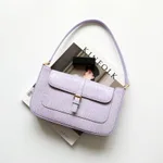 Baguette underarm shoulder bag - Purple