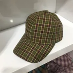 Children's Summer Korean Plaid Baseball Cap - Green