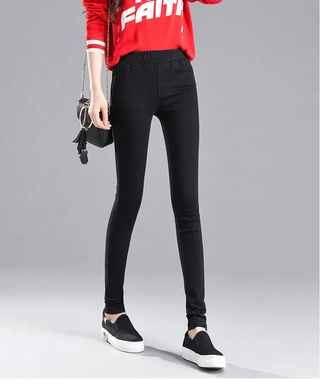 Cuffed pencil pants - Black