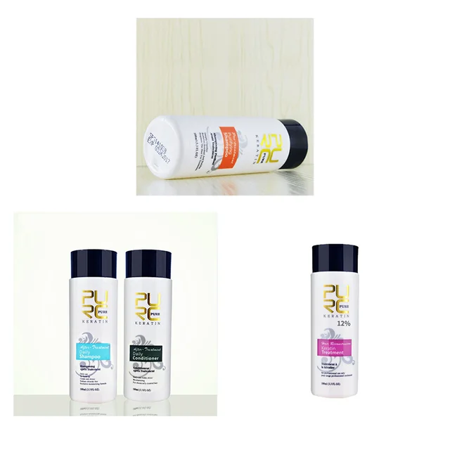 PURC Straightening Hair Repair And Straighten Damage Hair Products Brazilian Keratin Treatment Purifying Shampoo - Set3