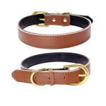 Cowhide pet collar - Brown