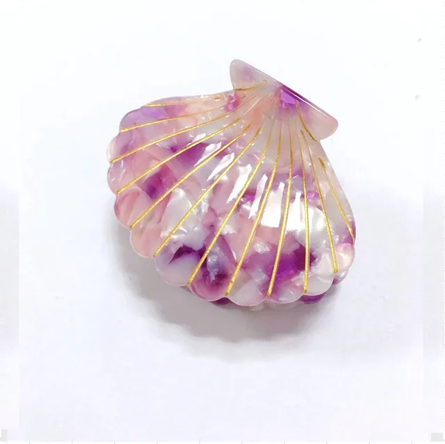 Women's shell catch clip headdress - Fuchsia
