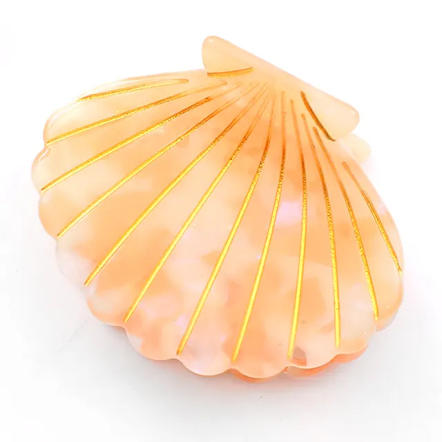 Women's shell catch clip headdress - Orange